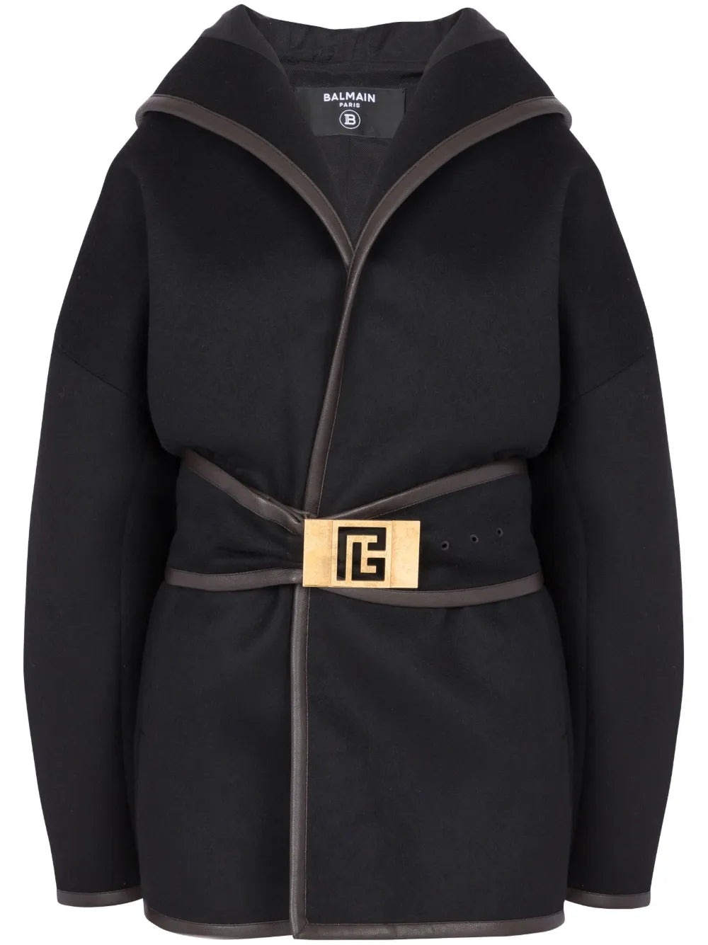 Belted-Waist Wool Coat