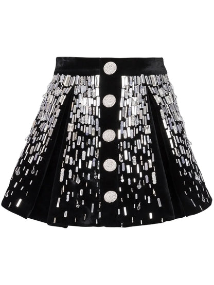Embellished Skater Miniskirt