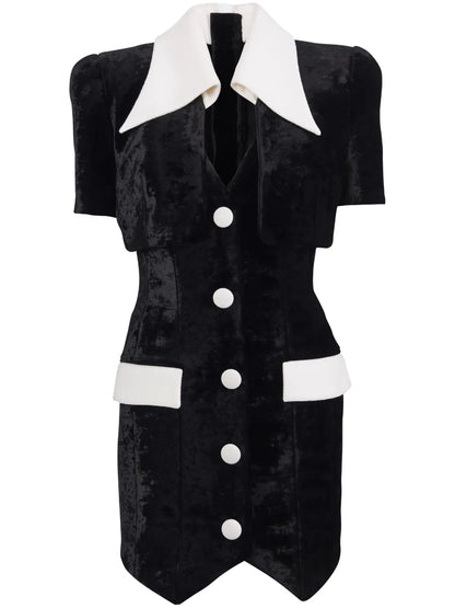 Tailored Velvet Minidress