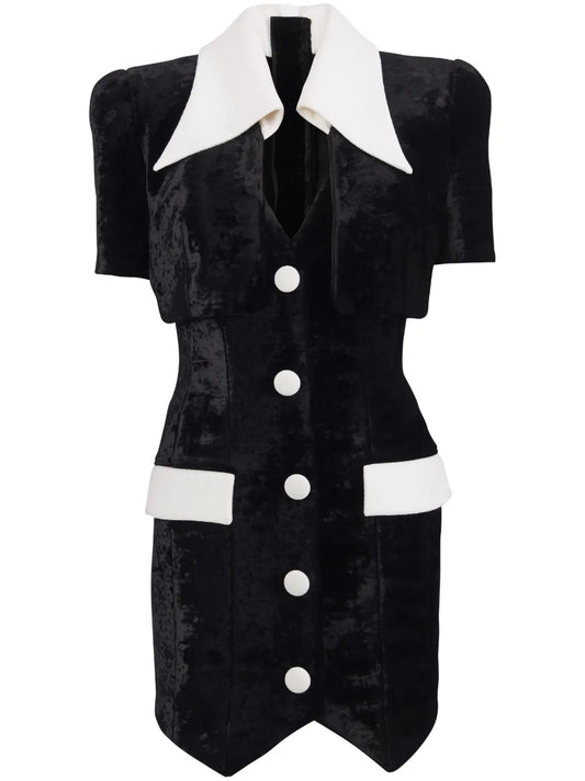 Tailored Velvet Minidress