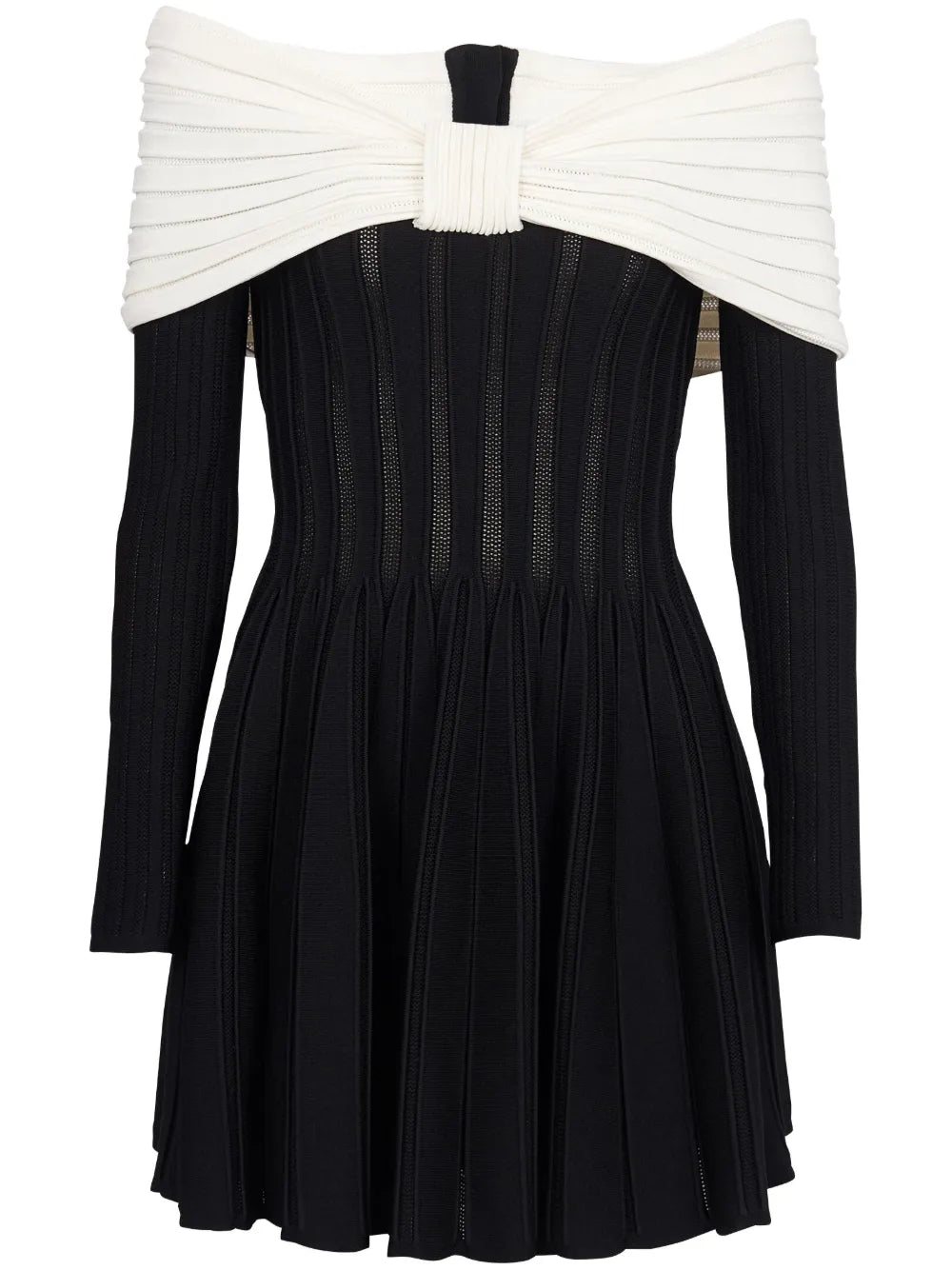 Off-Shoulder Knitted Minidress