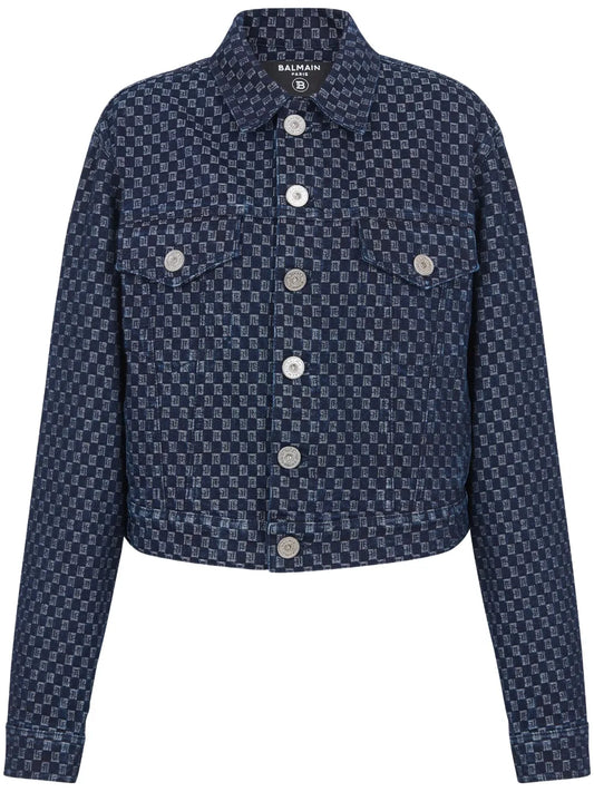 Monogram-Print Denim Jacket