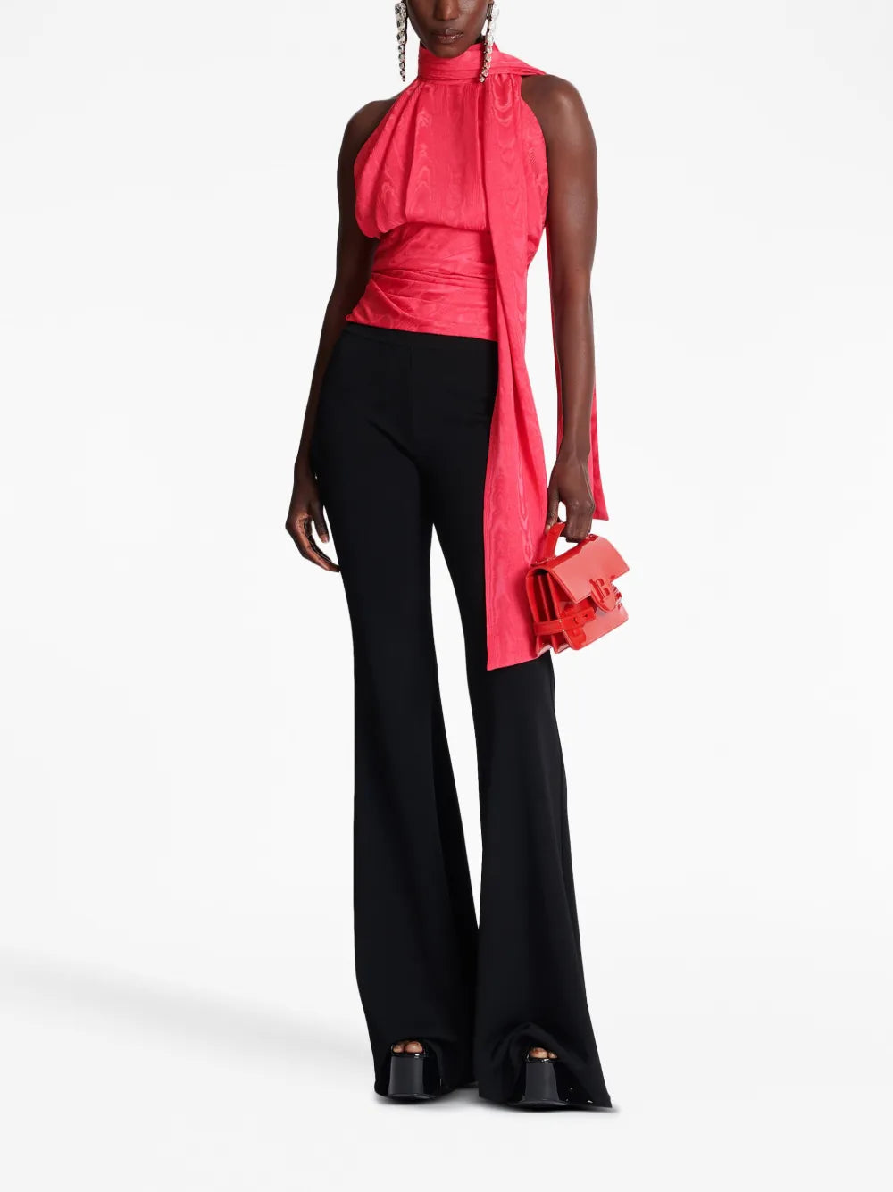 Draped Sleeveless Blouse