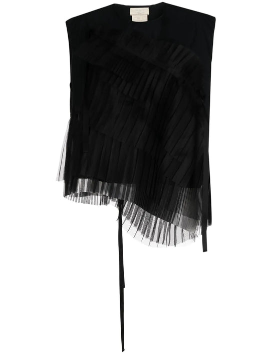 Asymmetric Silk Tank Top