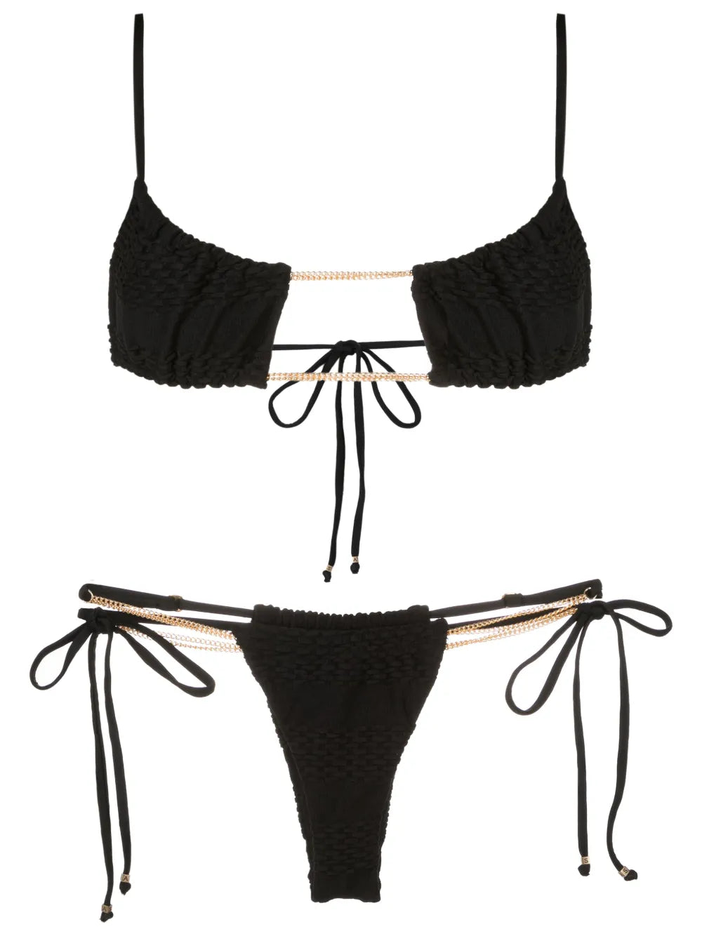 Chain-Link Textured-Finish Bikini