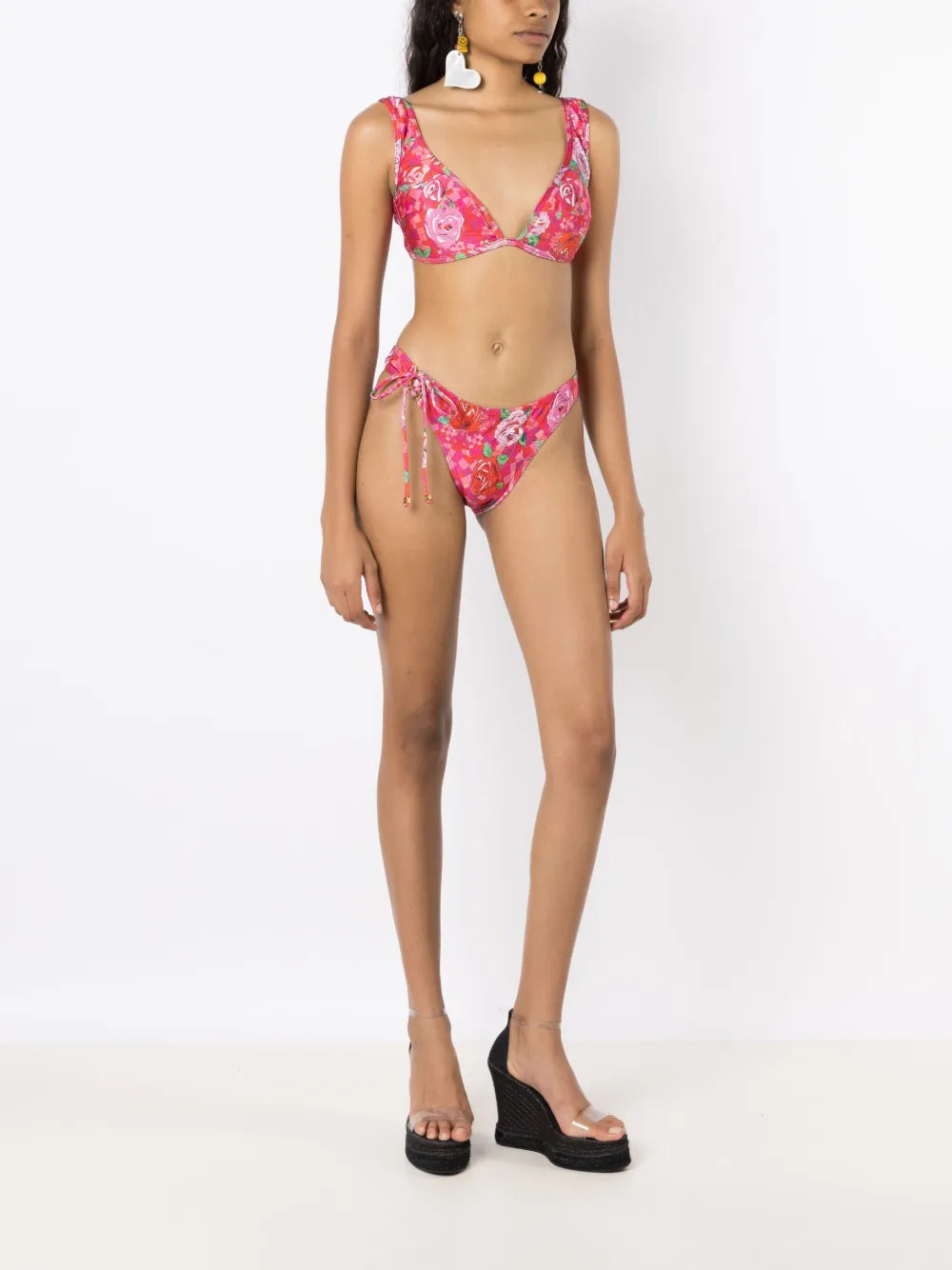 Geometric Rose-Print Bikini