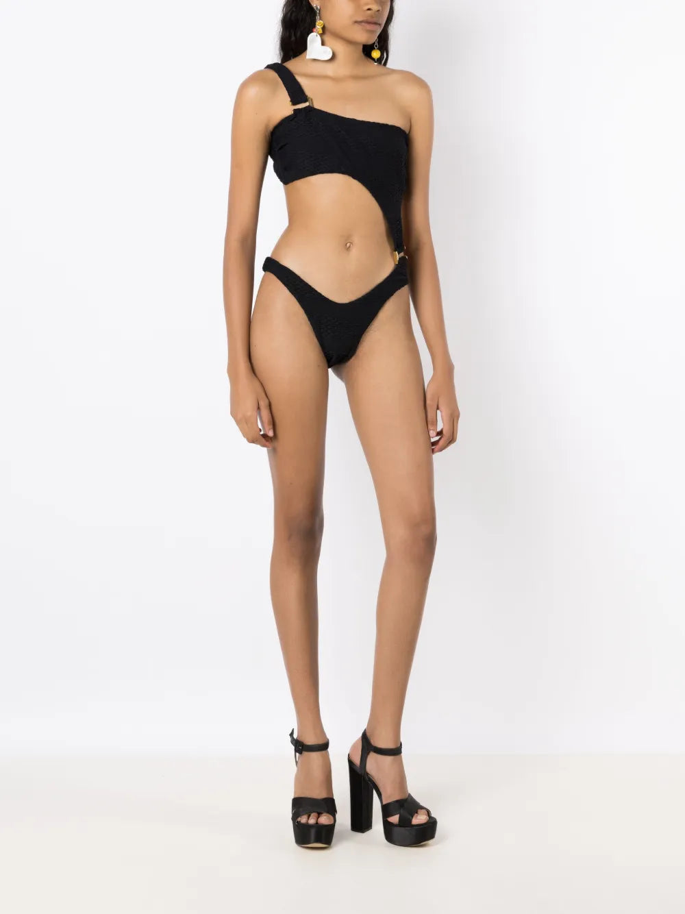 Cut-Out One-Shoulder Swimsuit