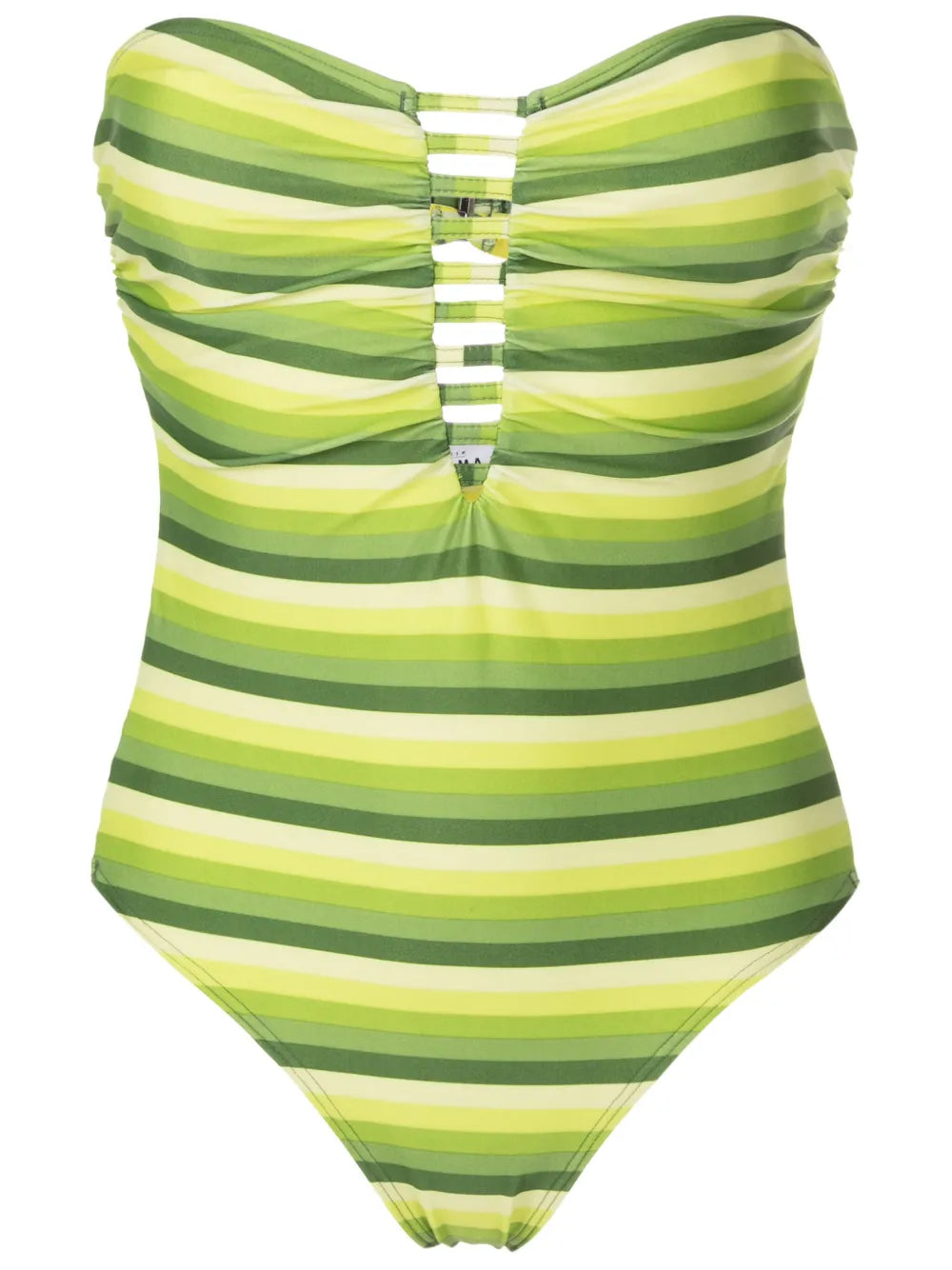 Striped Cut-Out Swimsuit
