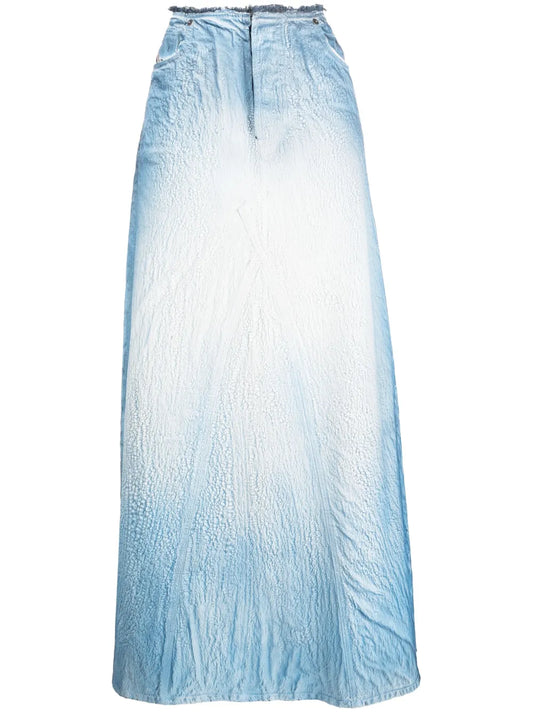 De-Pago-Fsd1 A-Line Denim Maxi Skirt