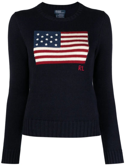 Graphic-Print Cotton Jumper