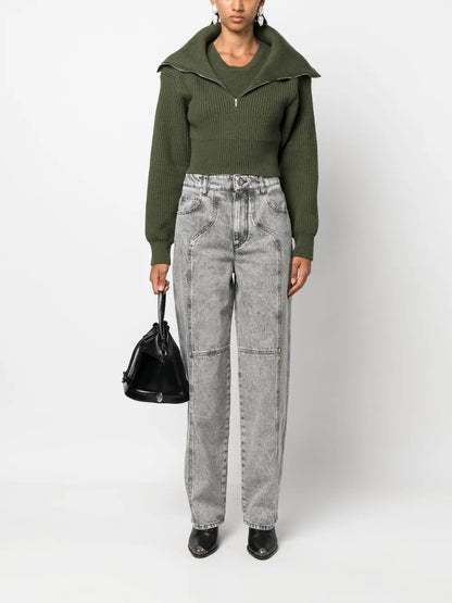 Valeria Mid-Rise Straight-Leg Jeans