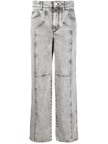 Valeria Mid-Rise Straight-Leg Jeans