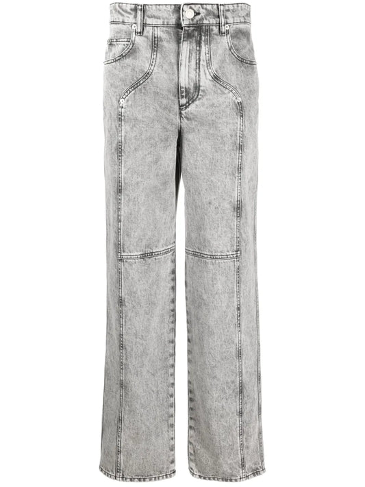 Valeria Mid-Rise Straight-Leg Jeans