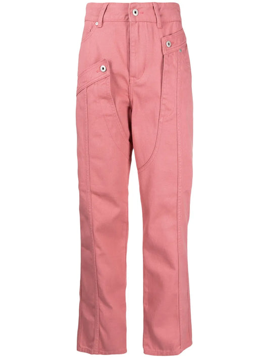 High-Waist Straight-Leg Jeans