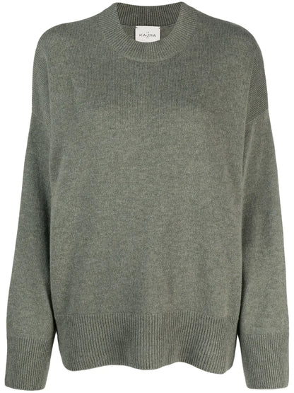 Mélange-Effect Crew-Neck Cashmere Jumper