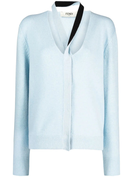 V-Neck Knitted Cardigan
