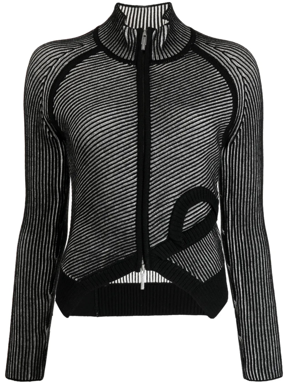 Zip-Up Two-Tone Bomber Jacket