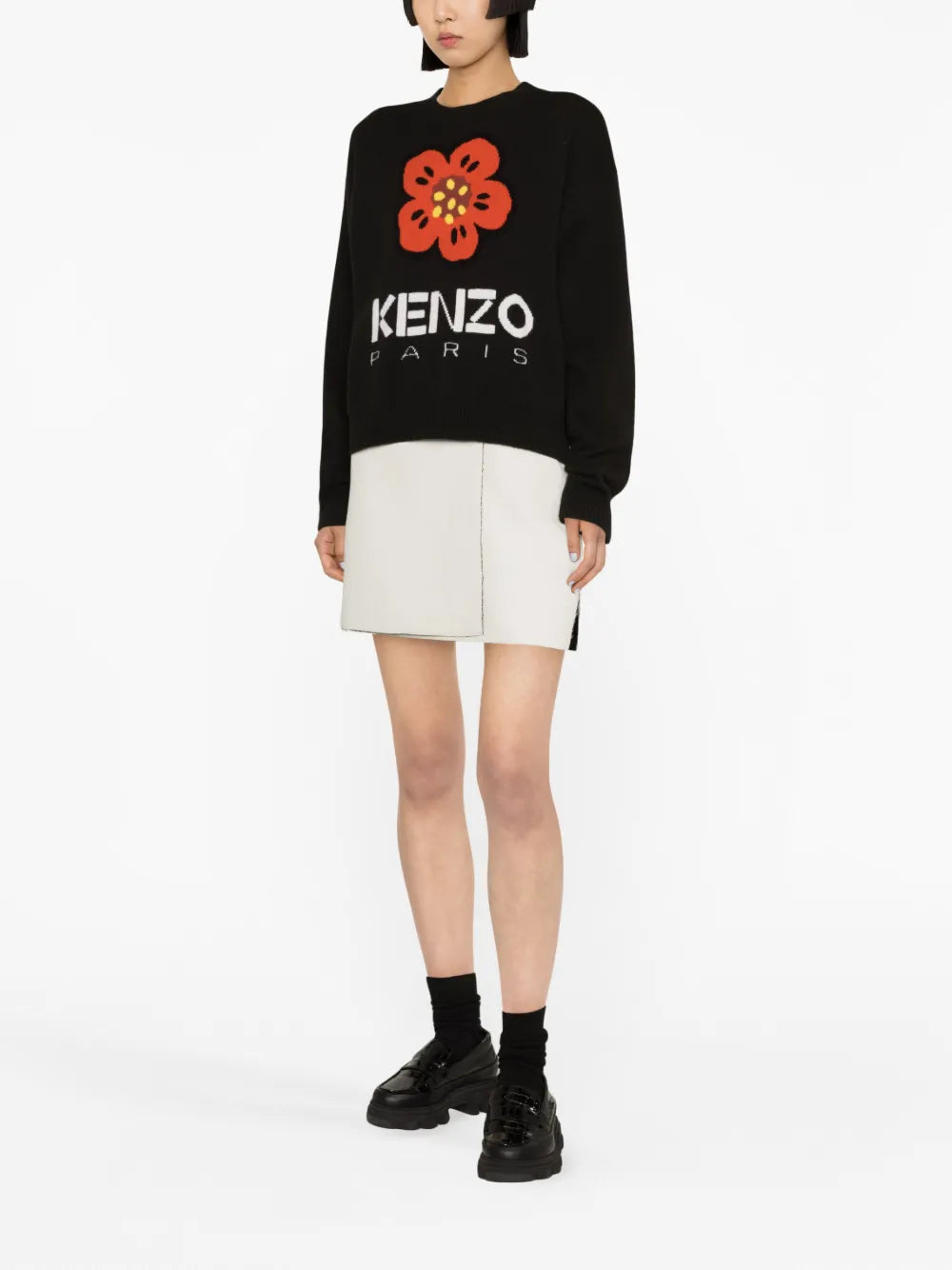 Boke Flower-Motif Wool Jumper