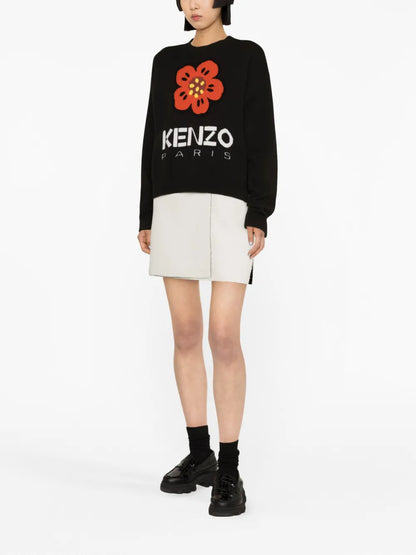 Boke Flower-Motif Wool Jumper