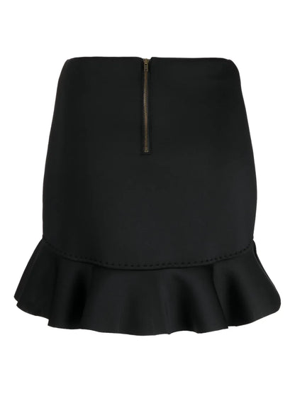 Ruffled High-Waist Mini Skirt