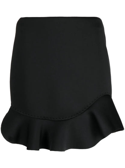 Ruffled High-Waist Mini Skirt