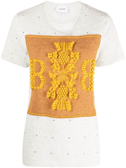 Logo-Embroidered Embellished T-Shirt