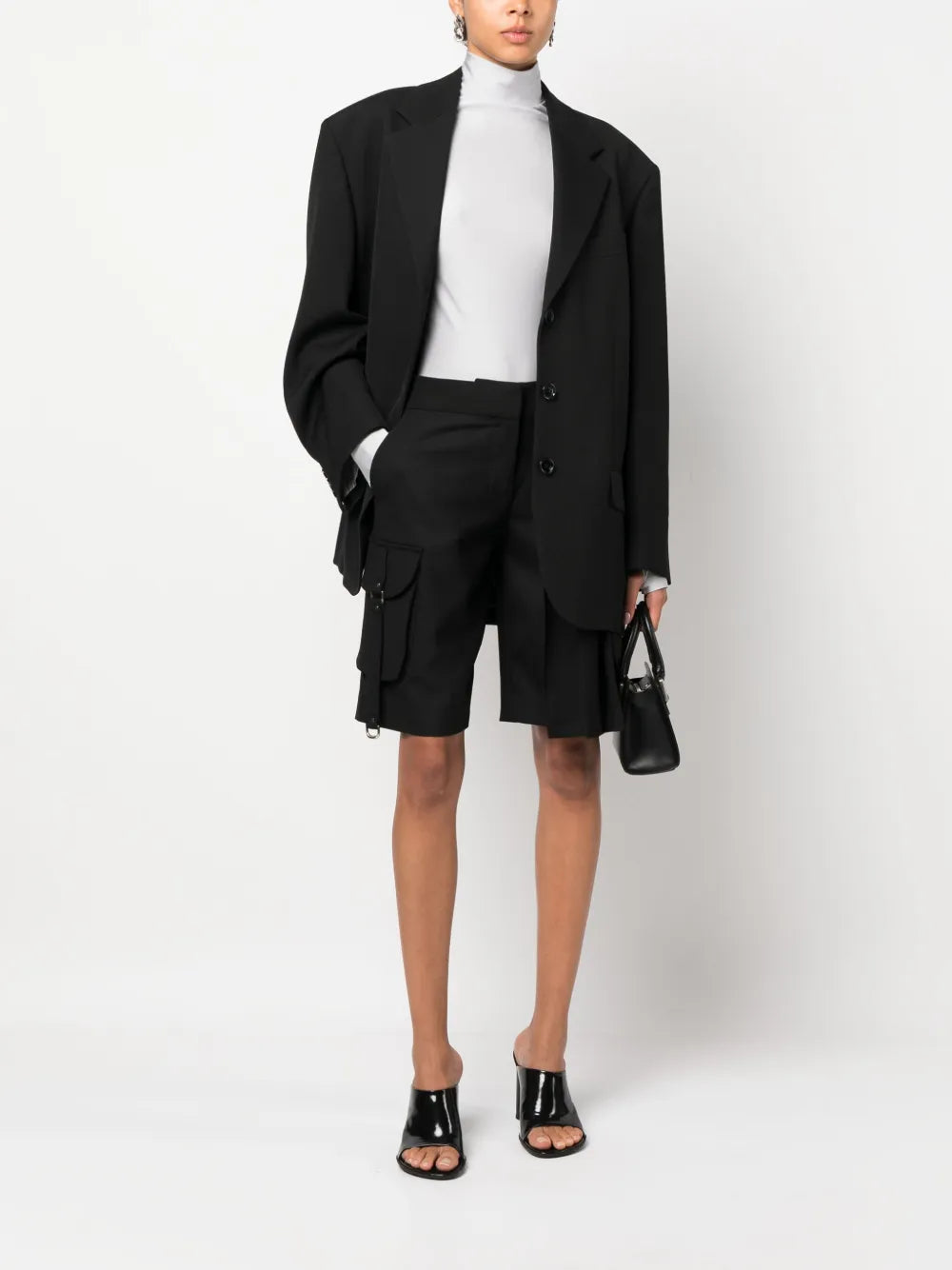 Pleated Cargo Shorts