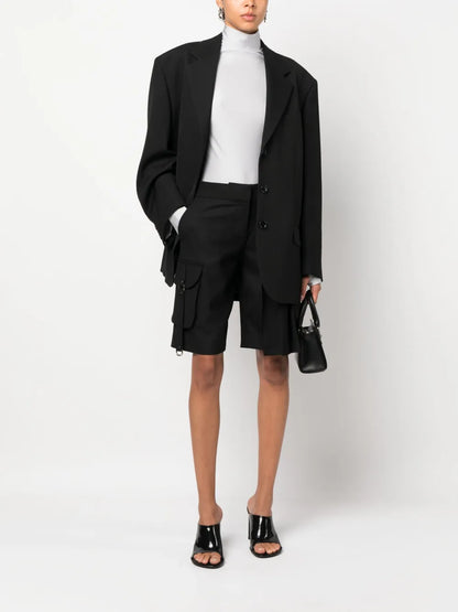 Pleated Cargo Shorts