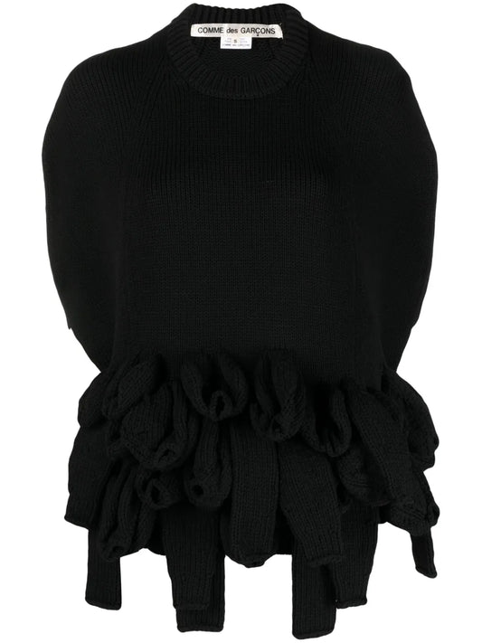 Layered-Detail Crew-Neck Jumper