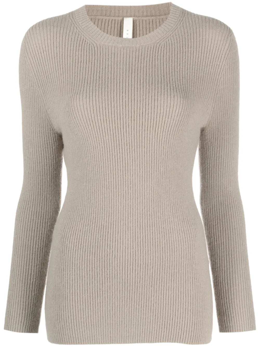 Ribbed-Knit Round-Neck Jumper