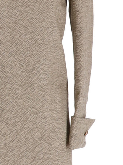 V-Neck Wool Minidress