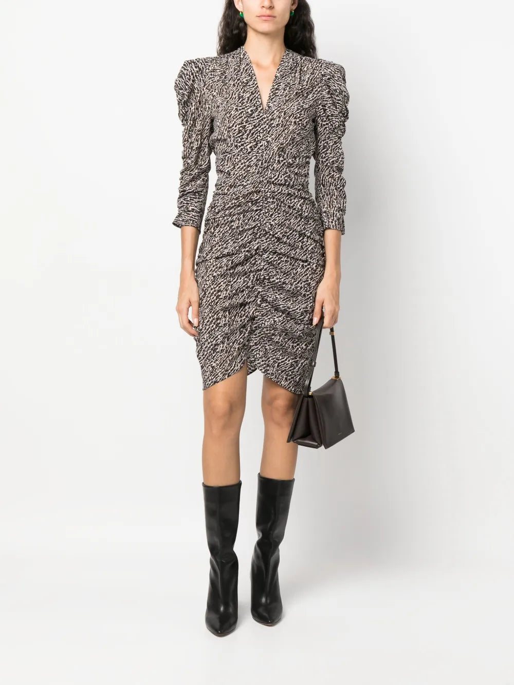 Celina Floral-Print Silk Dress