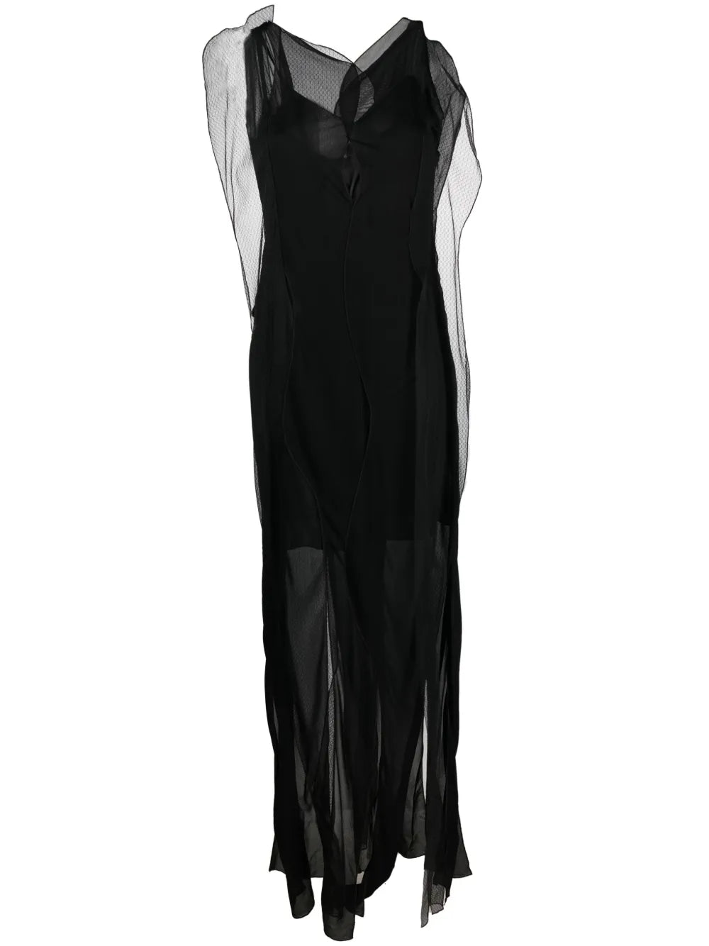 Semi-Sheer Sleeveless Maxi Dress