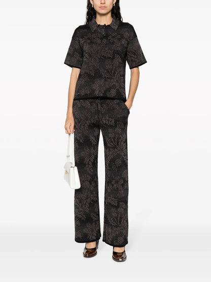 Thistle-Intarsia Polo Top