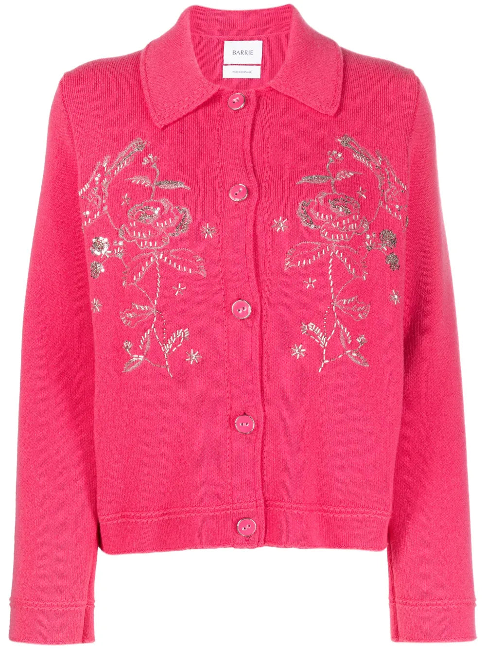 Floral-Embroidered Beaded Jacket