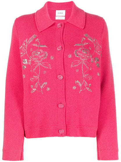 Floral-Embroidered Beaded Jacket