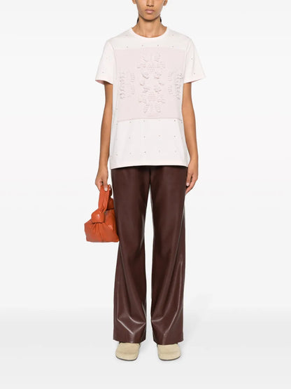Logo-Embroidered Embellished T-Shirt