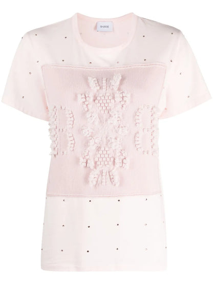 Logo-Embroidered Embellished T-Shirt