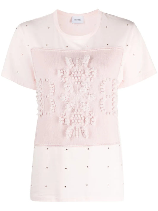 Logo-Embroidered Embellished T-Shirt