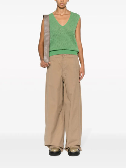V-Neck Sleeveless Cashmere Top