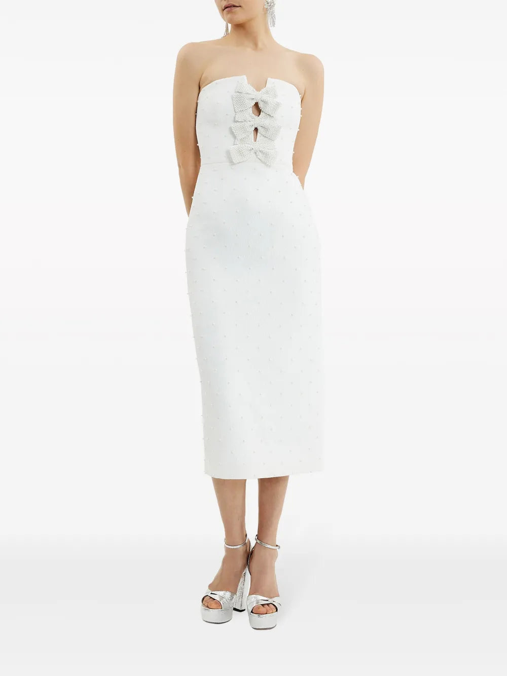 Ophelia Bow-Detail Midi Dress