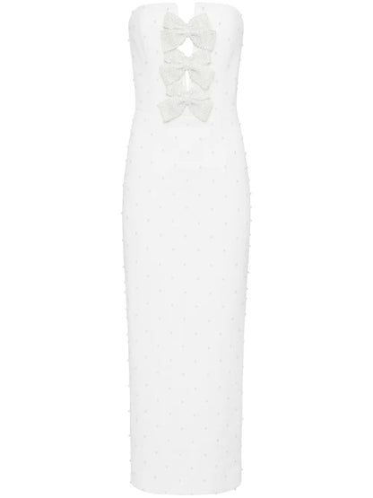 Ophelia Bow-Detail Midi Dress