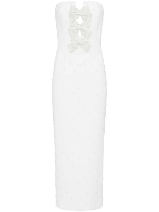 Ophelia Bow-Detail Midi Dress