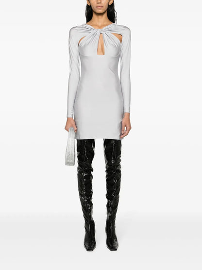 Cut-Out Twisted Mini Dress