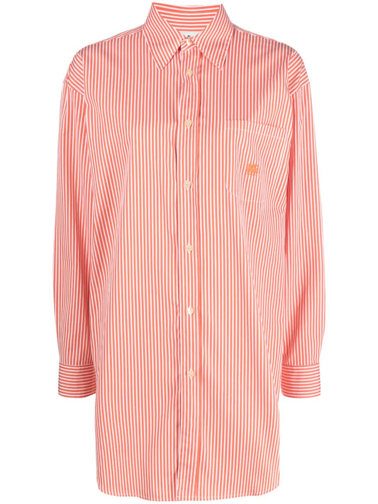 Striped Logo-Embroidered Cotton Shirt