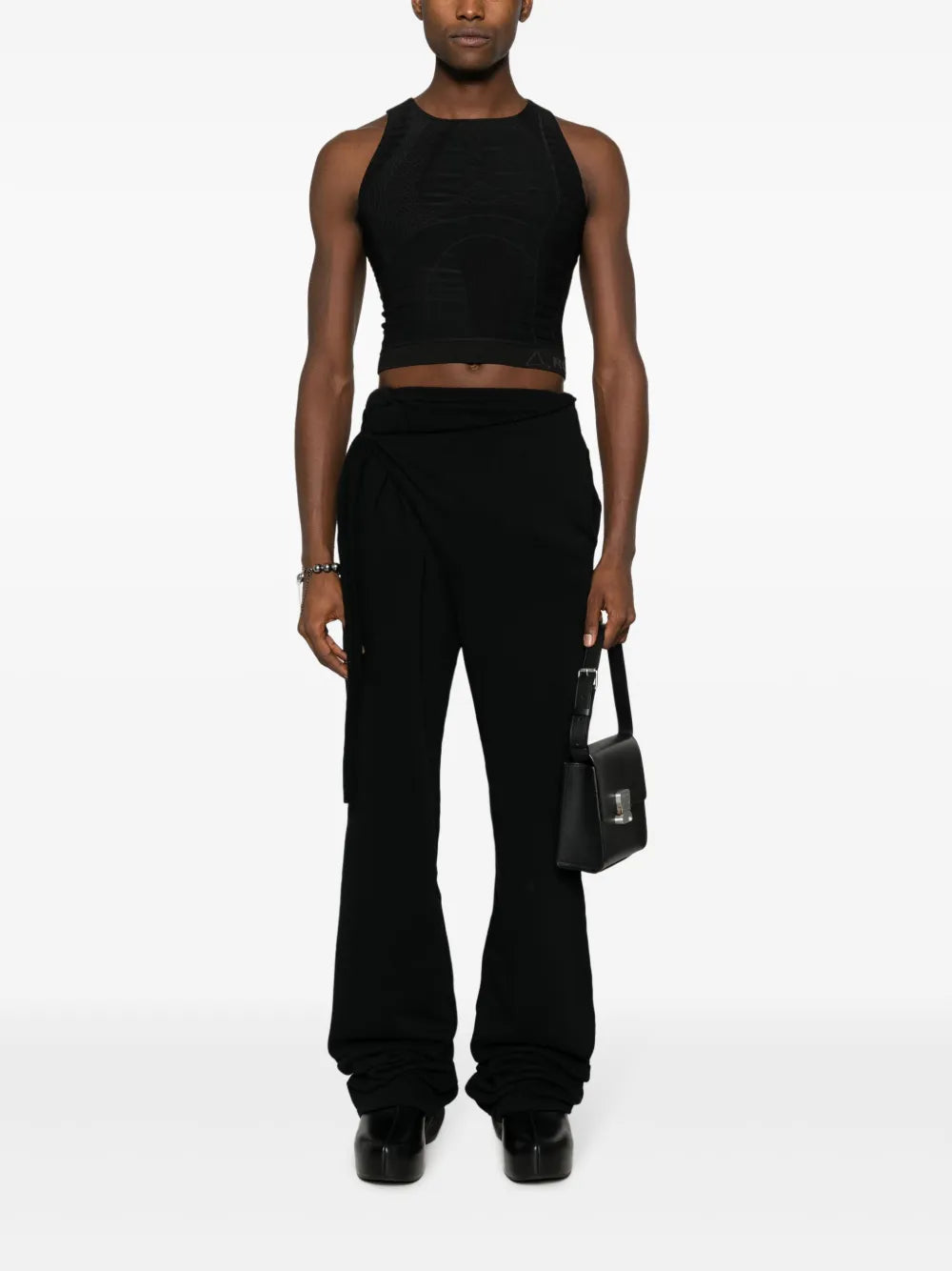 Tie-Detail Organic Cotton Track Pants