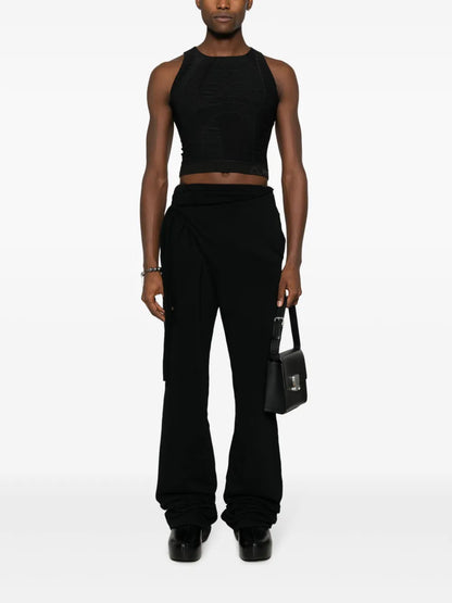 Tie-Detail Organic Cotton Track Pants