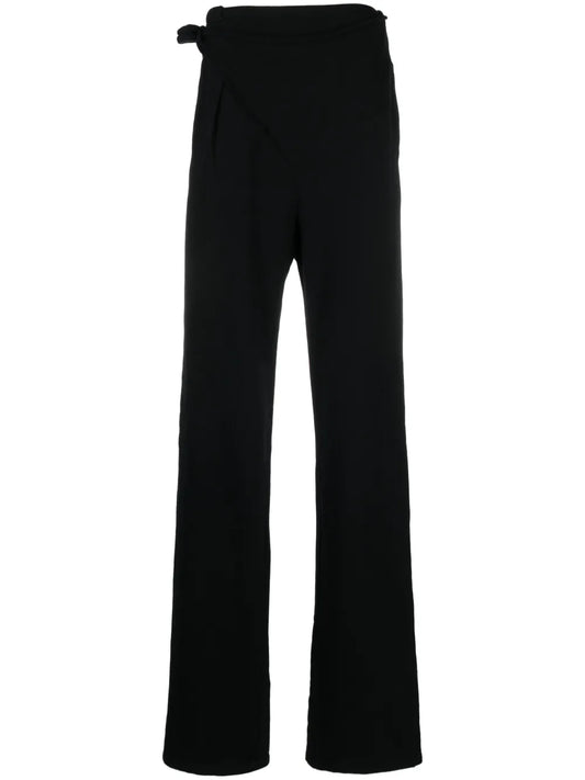 Tie-Detail Organic Cotton Track Pants