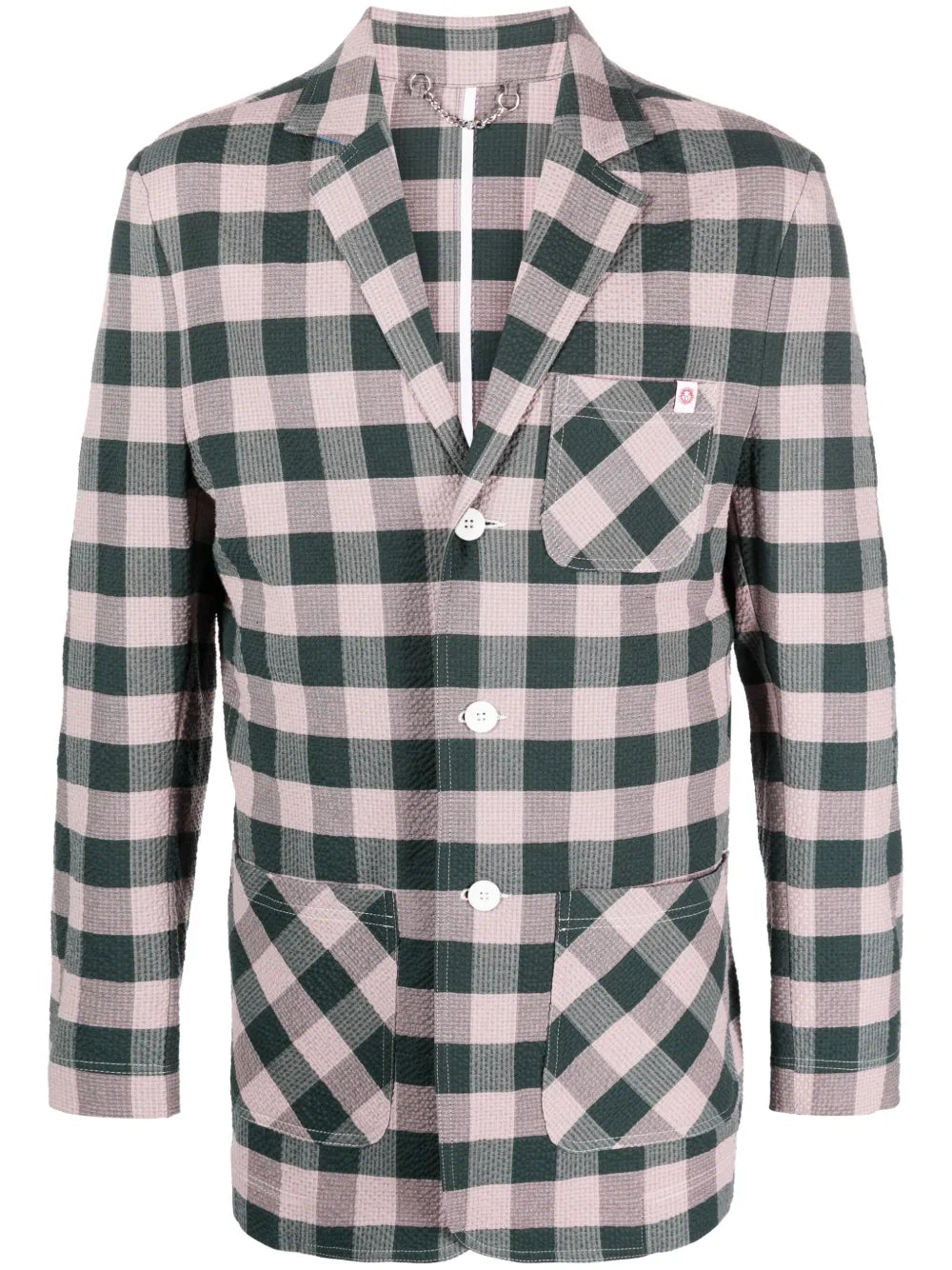 Checked Single-Breasted Blazer