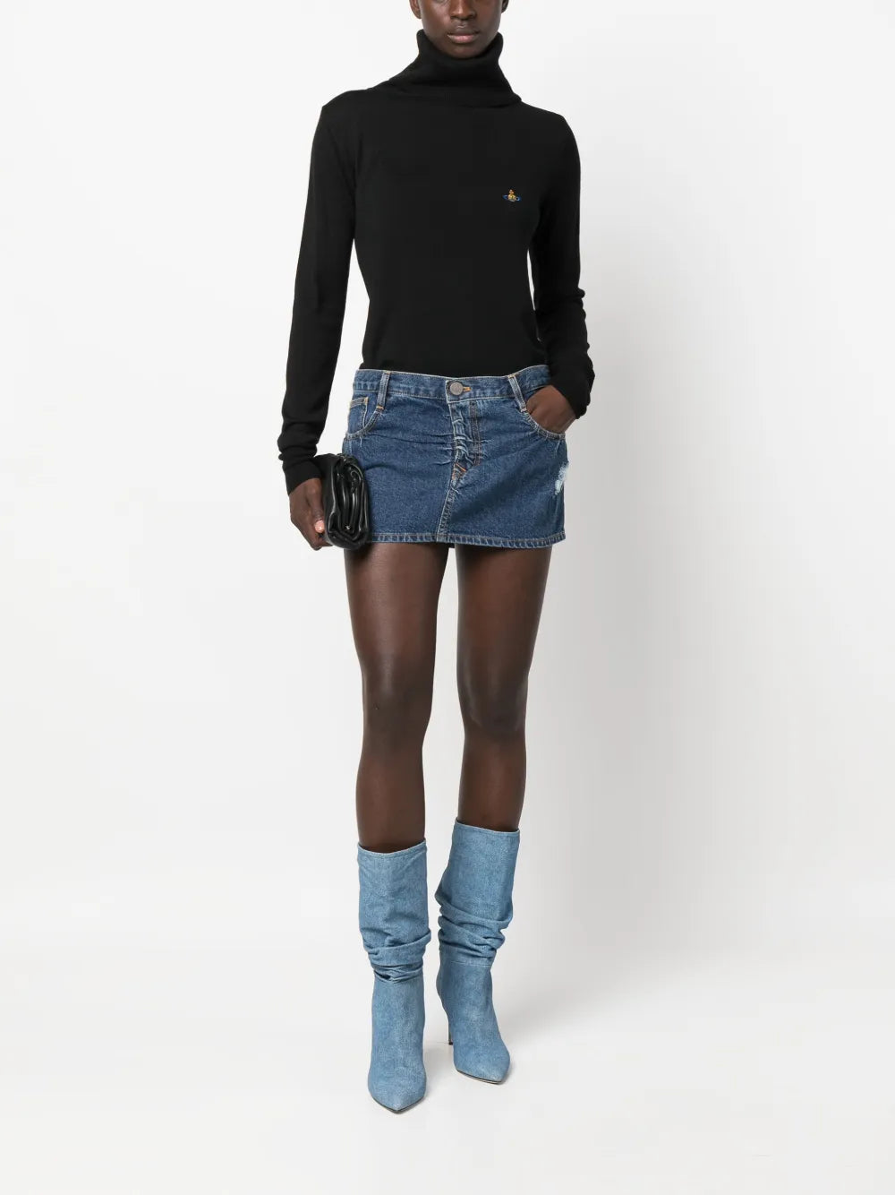 Orb-Embroidered Roll Neck Jumper